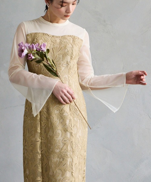 AIMER（エメ） ドレス 「WEB限定」オーナメント柄レースIライン