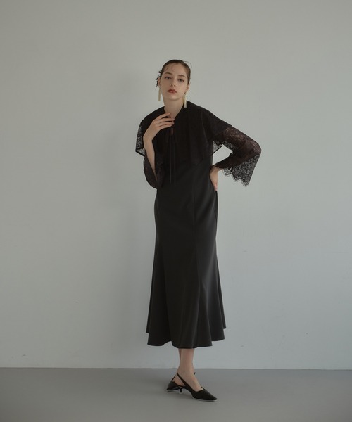 ANDRESD ドレス レイヤードケープドレス / layered cape dress