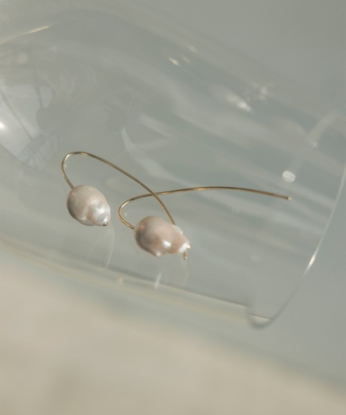 anuans（アニュアンス） ピアス カーブパールピアス レディース