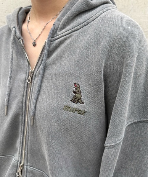 DOUBLE NAME（ダブルネーム） パーカー 「m:rex」ミニ恐竜刺しゅう