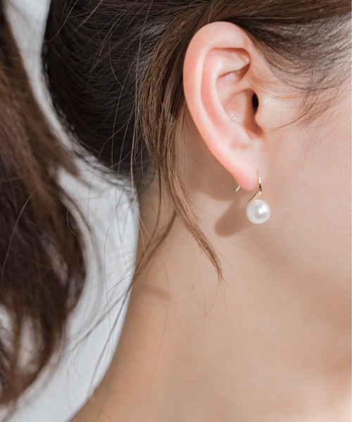 Jewel closet by L&Co. ピアス K18 アコヤパール ピアス レディース