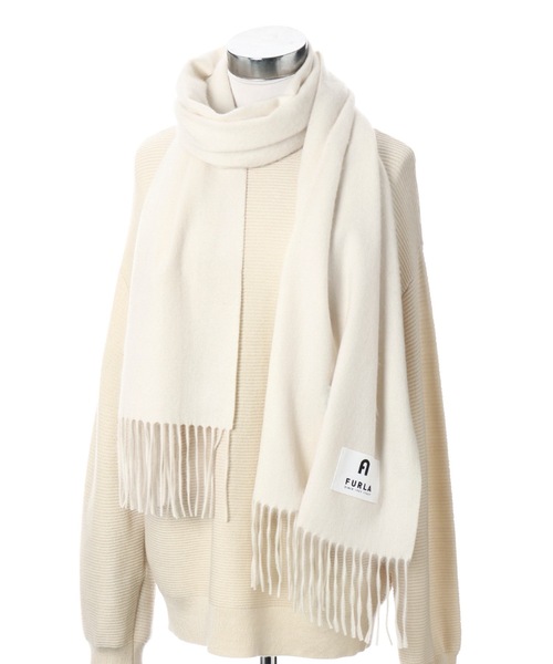 FURLA（フルラ） マフラー ストール カシミヤ100%マフラー Black