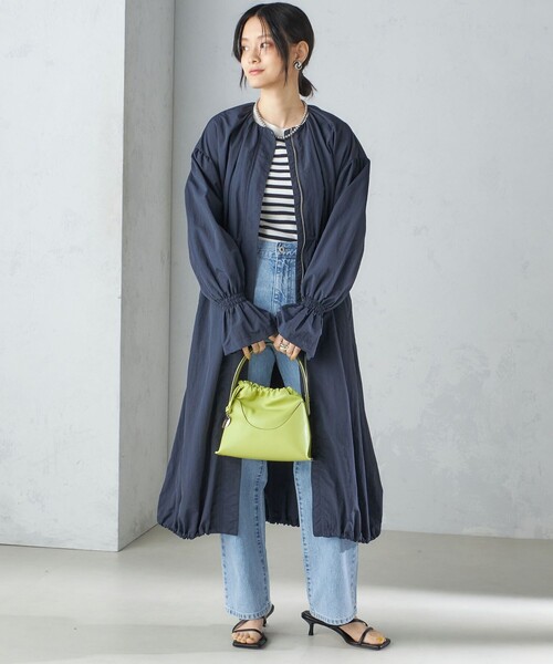 SHIPS（シップス） ノーカラーコート コート 「撥水加工/手洗い可能