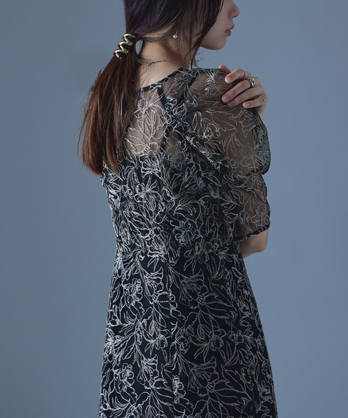 etoll.（エトル） ドレス 刺繍レースレイヤードドレス : ZOZOTOWN