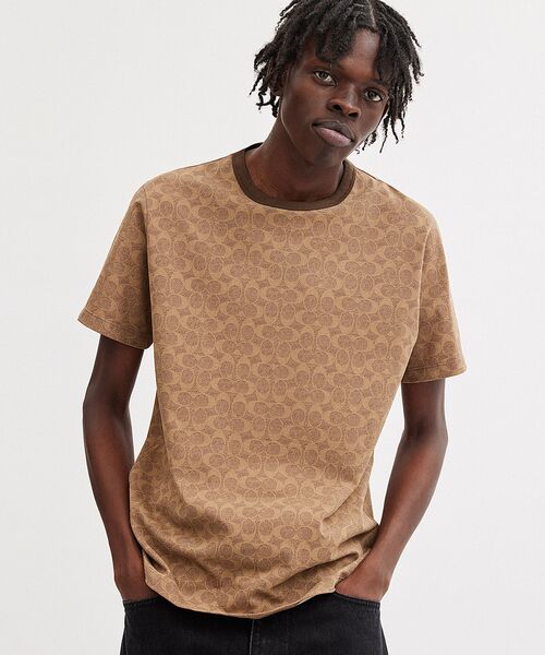 COACH（コーチ） tシャツ エッセンシャル シグネチャー Tシャツ メンズ