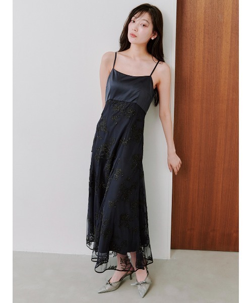 SNIDEL（スナイデル） ワンピース エンブロイダリーボレロセットドレス