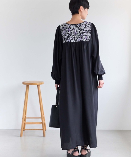 Edit Sheen（エディットシーン） ワンピース フラワー刺繍ロング