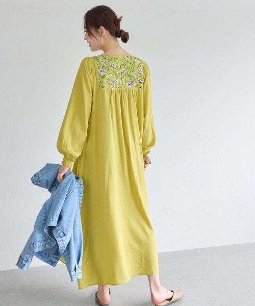 Edit Sheen（エディットシーン） ワンピース フラワー刺繍ロング