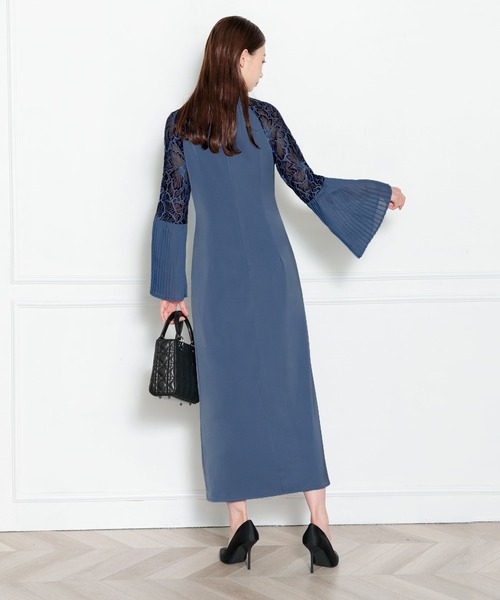 Leja（レジャ） ドレス 「LEJA」レース切替スリットAラインロング