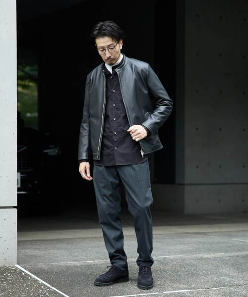 MEN'S MELROSE 革ジャン ライダース スムースレザーシングルライダース