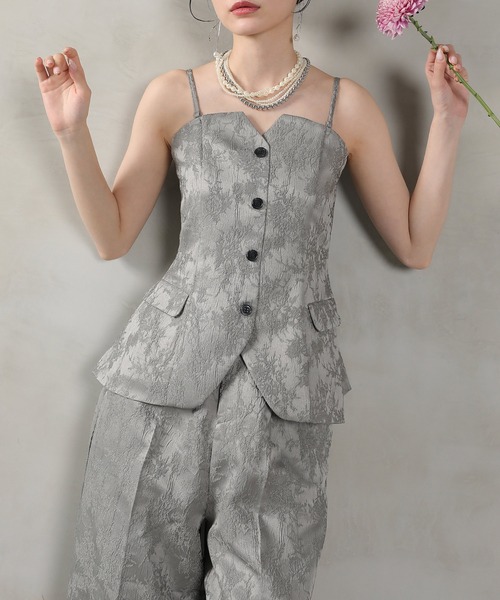 Kana パンツドレス ジャガード セットアップ ヴィンテージライク