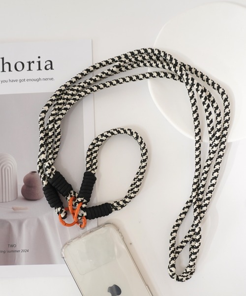 ammy. / エイミードット 」 編み込み パラコード スマホショルダー