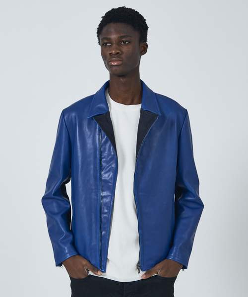 5351 POUR LES HOMMES ブルゾン アウター 「レザー×デニム」セミダブル