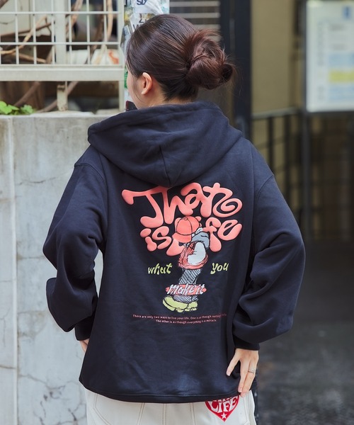 That's life パーカー HEAVY WEIGHT 12.7oz ”POSTER BOY” LOGO ZIP