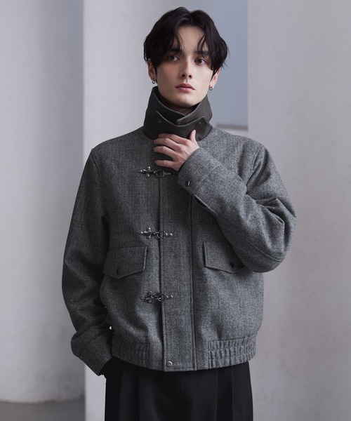 CLEL（クレイル） ブルゾン アウター 「CLEL」Wool Blend Herringbone