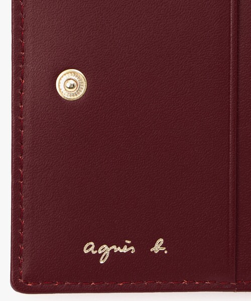agnes b.（アニエスベー） 財布 ガラスレザー 二つ折り ウォレット