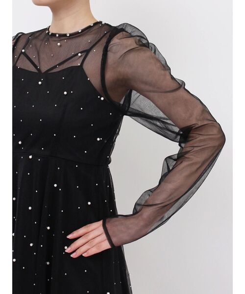 EATME ビジューチュールワンピース 同窓会 オケージョンドレス 値下げ