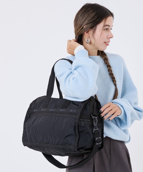 新品【LeSportsac】ボストンバッグ フラミンゴ 黒 ポーチ付き セット①