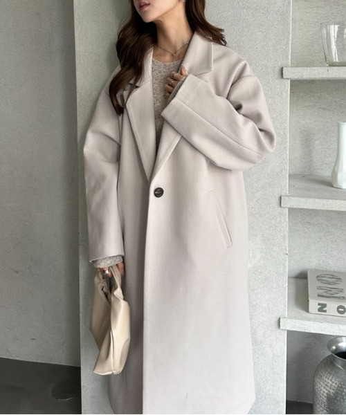 TREOVER コート チェスターコート 洗練シルエットで魅せるロング