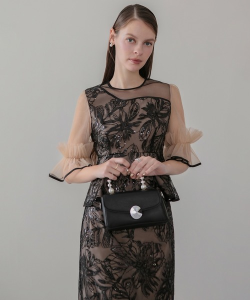 Leja（レジャ） ドレス 「LEJA」アシンメトリーシアーフラワー