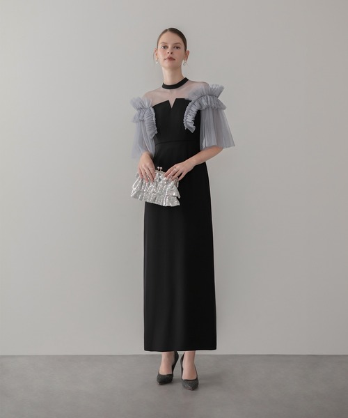 Leja（レジャ） ドレス 「LEJA」チュールフリルショルダーシアーI