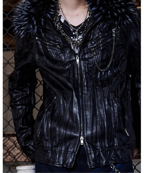 FUGA 革ジャン ライダース 「FUGA/フーガ」ファー付きライダース