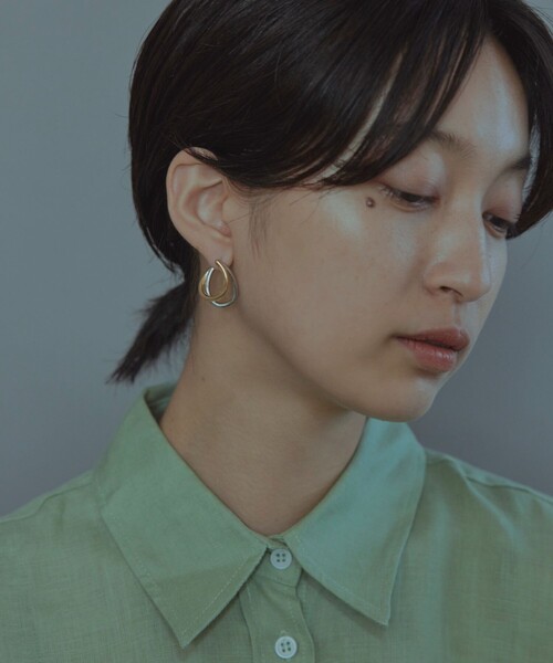 Jouete（ジュエッテ） ピアス サークルピアス ティアドロップ コンビ