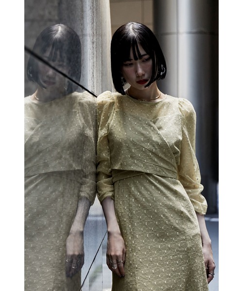 etoll.（エトル） ドレス カシュクールデザインフレアドレス