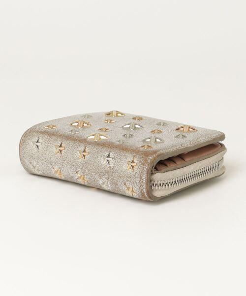 JIMMY CHOO（ジミーチュウ） スター スタッズ 二つ折り 財布 - グレー