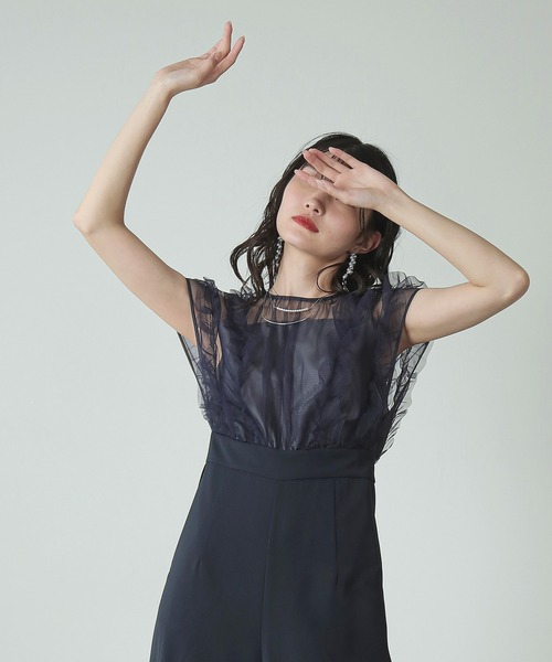 Kana パンツドレス ボリューム チュール ギャザーハイウエスト パンツ