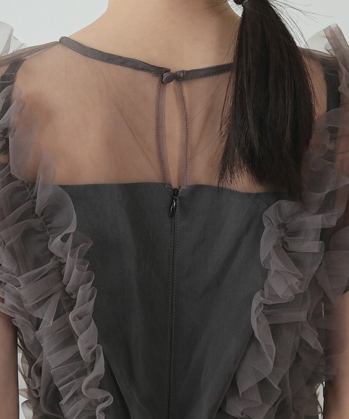 Kana パンツドレス ボリューム チュール ギャザーハイウエスト パンツ