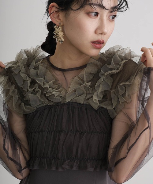 atlo（アトロ） ドレス 袖あり＆ミモレ丈同窓会3点セットセレモニー