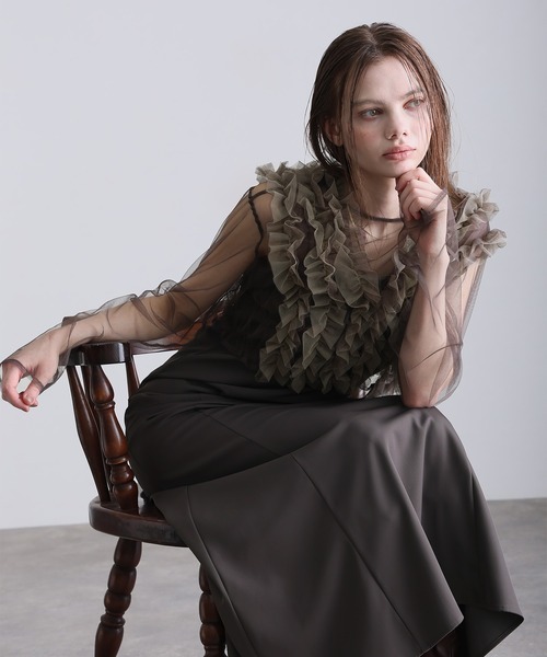 atlo（アトロ） ドレス 袖あり＆ミモレ丈同窓会3点セットセレモニー