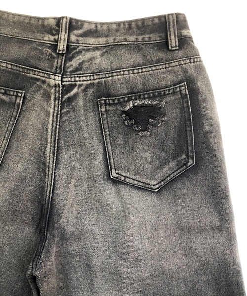 CANVAS+ ジーンズ デニム デニムパンツ 「CANVAS+」クラッシュダメージ
