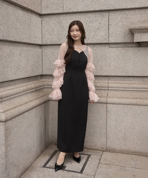 EIMY ISTOIRE（エイミーイストワール） ドレス ラッフルスリーブ