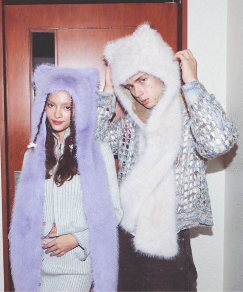 マフラー ストール ANNA SUI NYC アニマルフードマフラー レディース