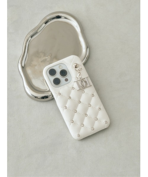 Darich（ダーリッチ） スマホケース キルティングビジューDDチャーム