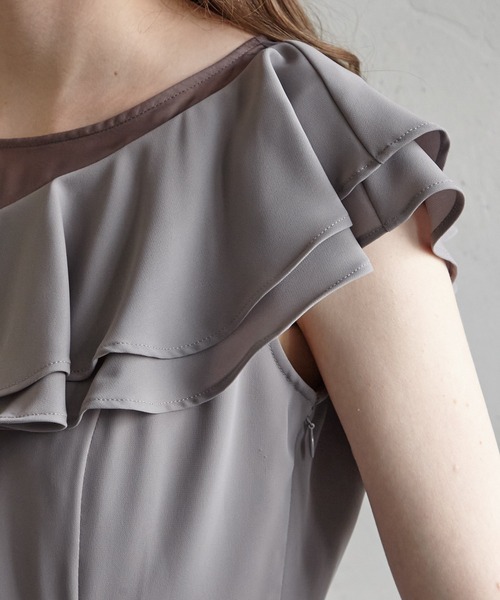 AIMER（エメ） ドレス アシンメトリーフリルマーメイドライン