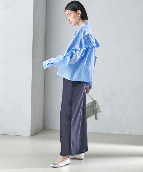 SHIPS（シップス） スカート 「手洗い可能」バイアス サテン