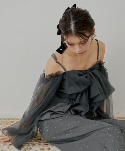 Chico（チコ） ドレス 「SALON byChico」フロントリボンドッキング