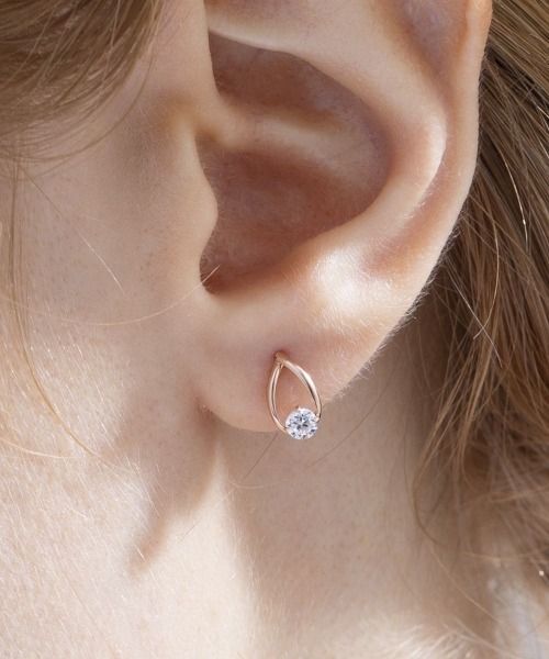 Canal4℃（カナルヨンドシー） ピアス K10ピンクゴールド しずく ピアス