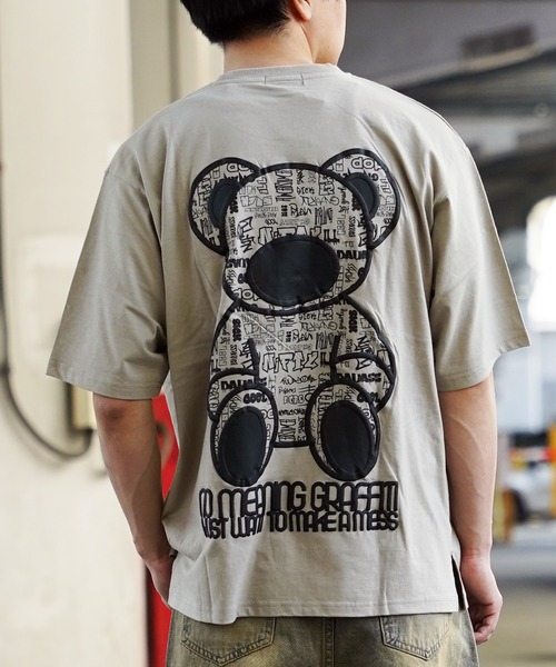 tシャツ 「unisex」グラフィティベア Tシャツ / クマ オーバーサイズ