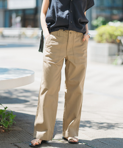 ルーズベイカーパンツ 40 ホワイト スピックアンドスパン Spick＆Span