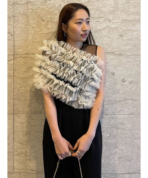 LAGUNAMOON（ラグナムーン） パンツドレス LADYチュールオフショル