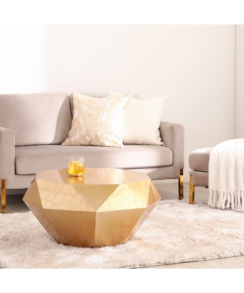 Francfranc（フランフラン） 家具 ダイヤモンドテーブル L ゴールド