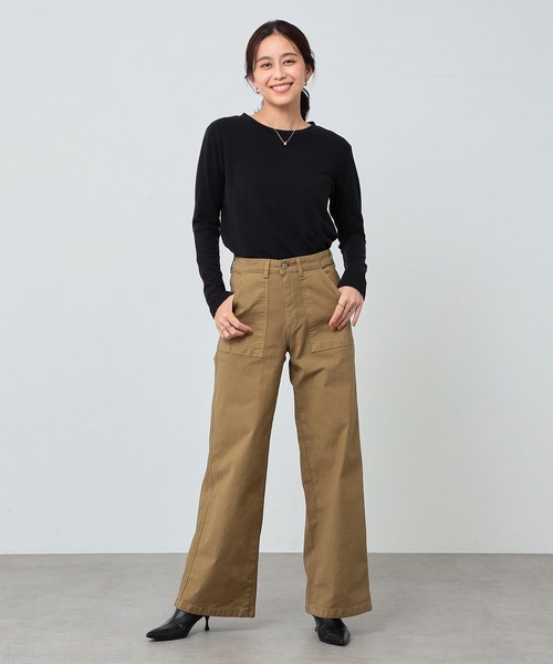 SOMETHING（サムシング） チノパン ベイカーチノワイドパンツ