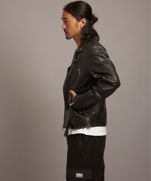 ジャケット・アウター JACKROSE goat leather biker jacket Jack rose