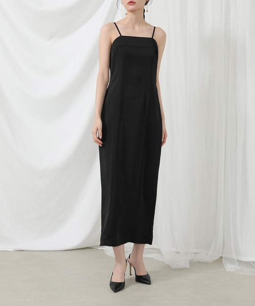 Kana ドレス ボリュームフリルベスト シアートップス キャミワンピ