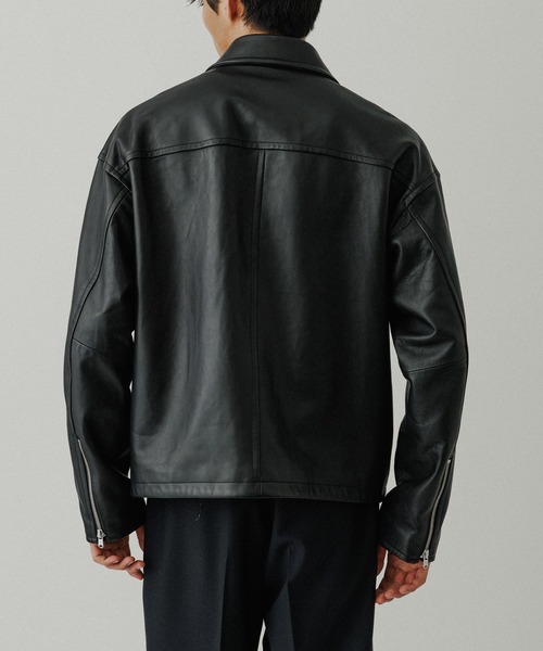 ADAM ET ROPE'（アダムエロペ） ブルゾン アウター ラムレザー ジップ