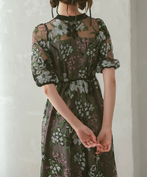 Dorry Doll（ドリードール） ドレス フラワーエンブロイダリードレス